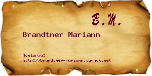 Brandtner Mariann névjegykártya